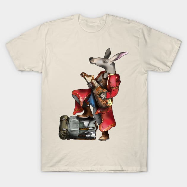 Aardvark lute player T-Shirt by cuisinecat